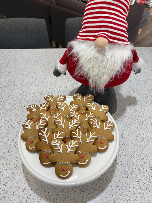 🎄 Christmas in July - Gingerbread Reindeer Biscuits